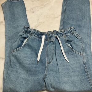 Nordstrom Top shop drawstring jeans size 27 light wash jeans like nwot